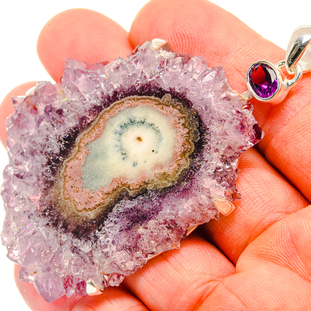 Amethyst Solar Quartz Pendants handcrafted by Anasilvercos - PD29841