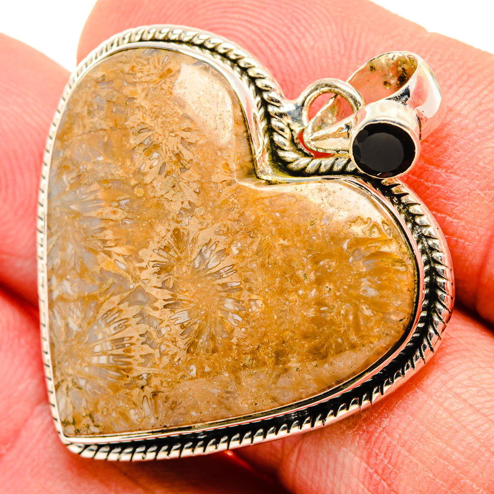 Fossil Coral Pendants handcrafted by Anasilvercos - PD29925
