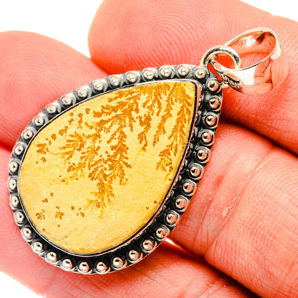 Germany Psilomelane Dendrite Pendants handcrafted by Anasilvercos - PD29943
