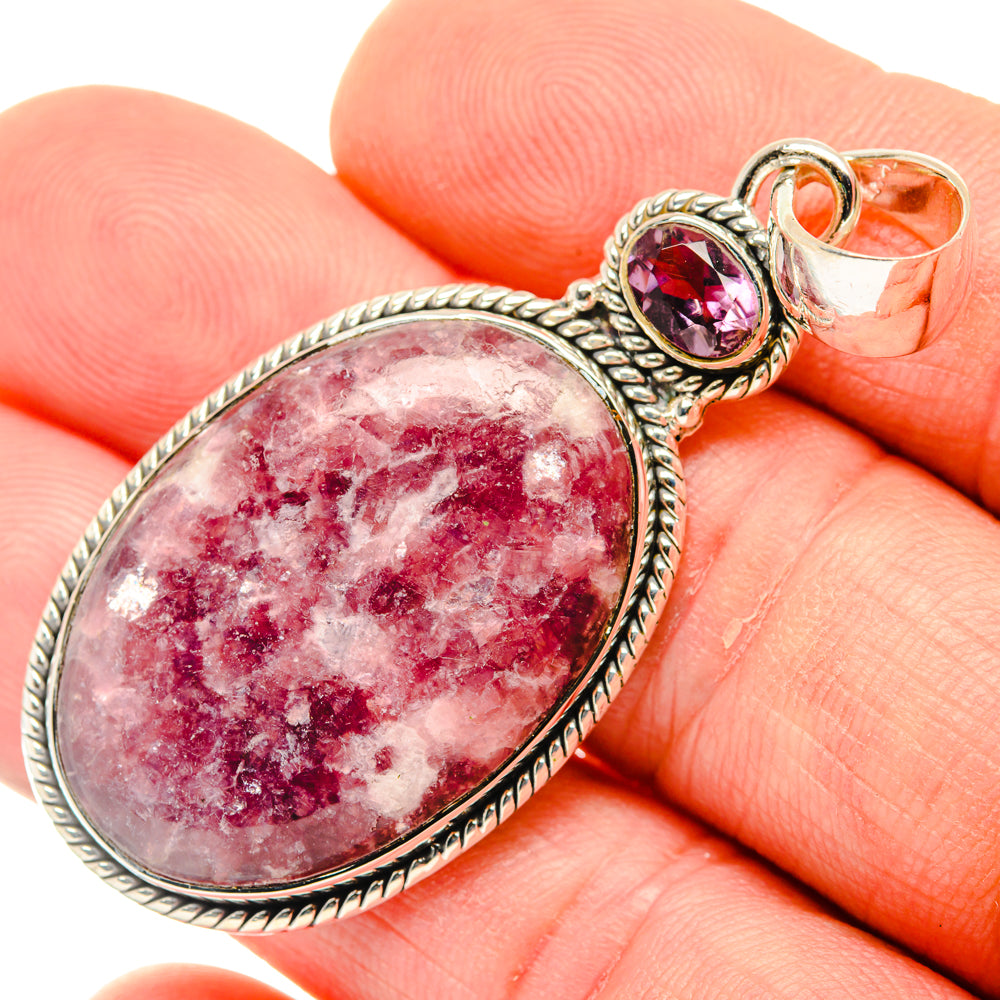 Lepidolite Pendants handcrafted by Anasilvercos - PD29964