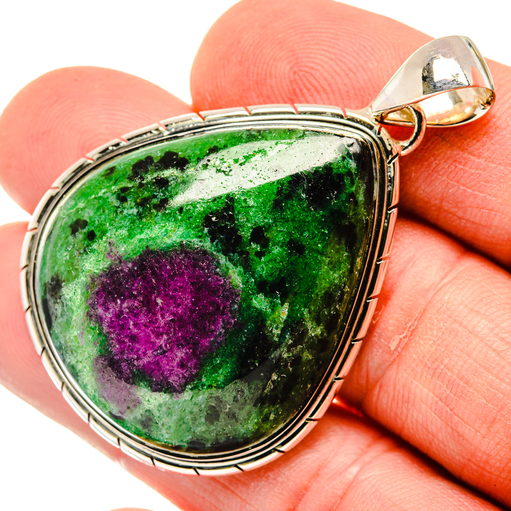 Ruby Zoisite Pendants handcrafted by Anasilvercos - PD29971