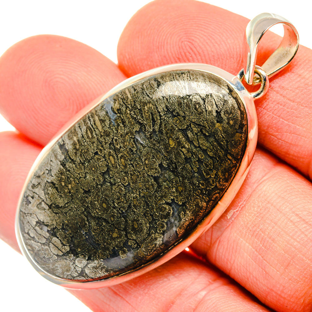 Pyrite Agate Pendants handcrafted by Anasilvercos - PD29975