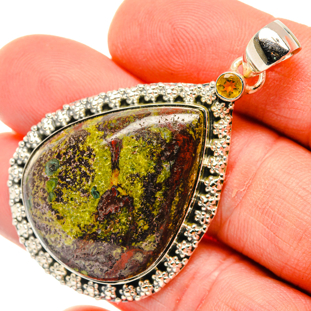 Dragon's Blood Stone Pendants handcrafted by Anasilvercos - PD29987