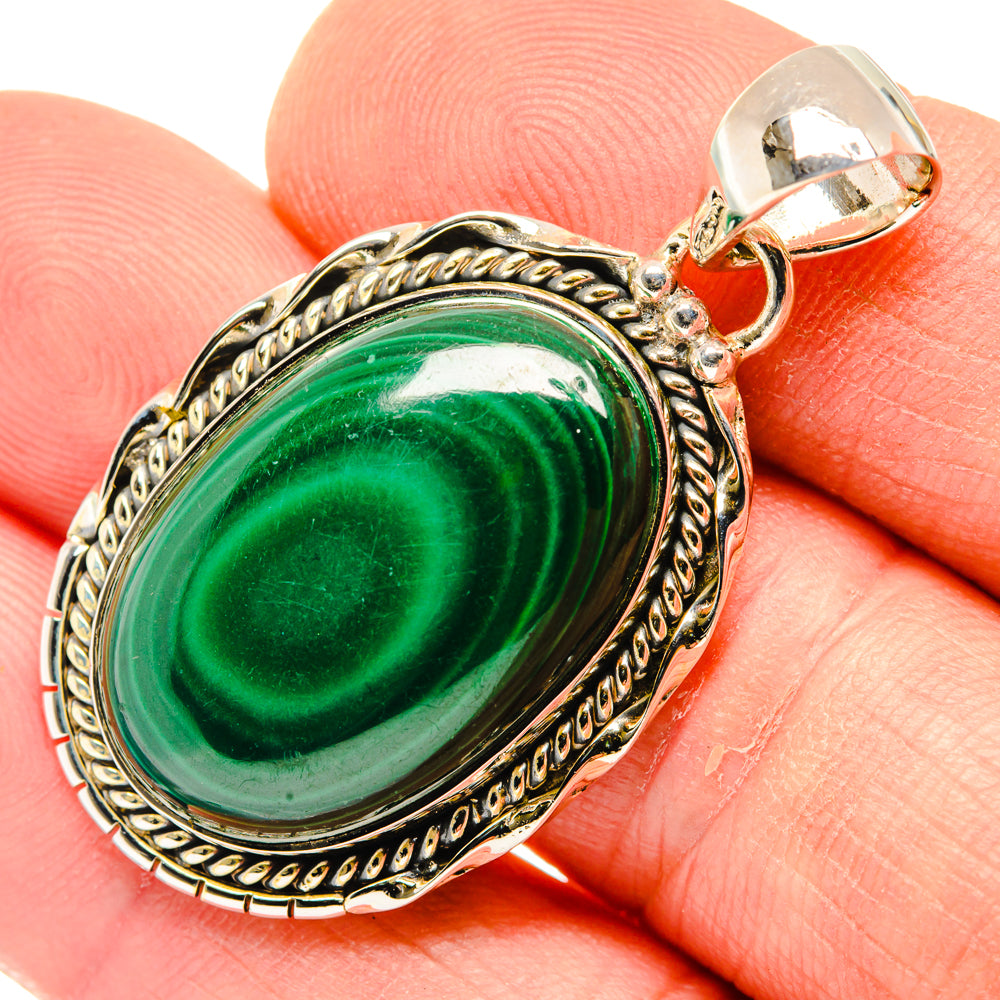 Malachite Pendants handcrafted by Anasilvercos - PD29992