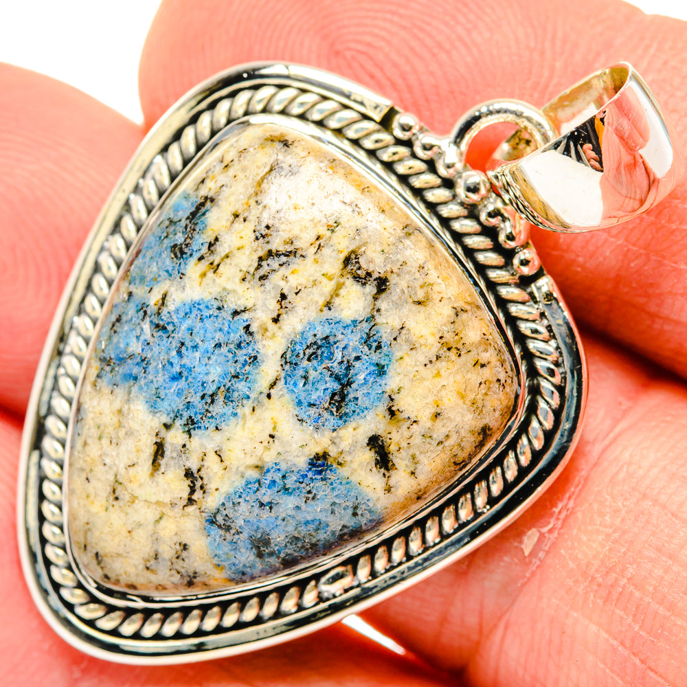 K2 Blue Azurite Pendants handcrafted by Anasilvercos - PD30001