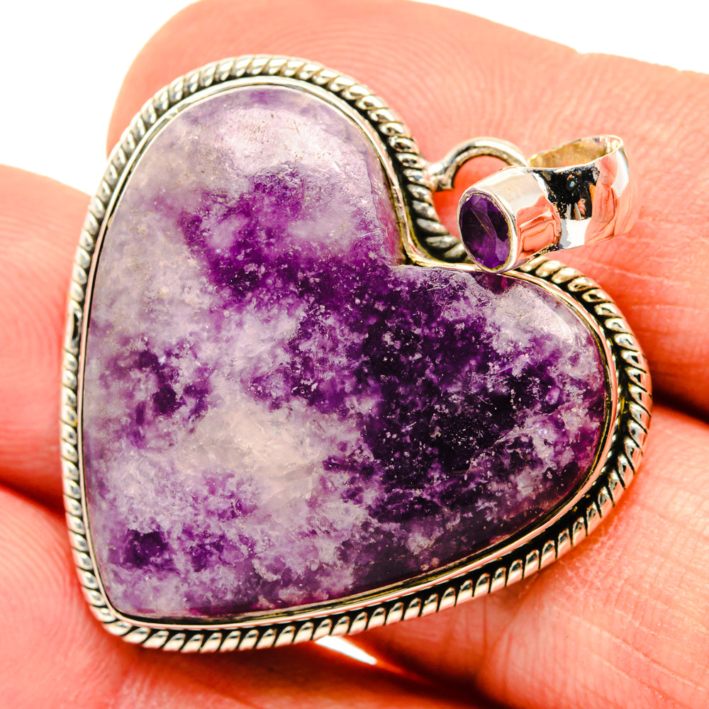 Lepidolite Pendants handcrafted by Anasilvercos - PD30003