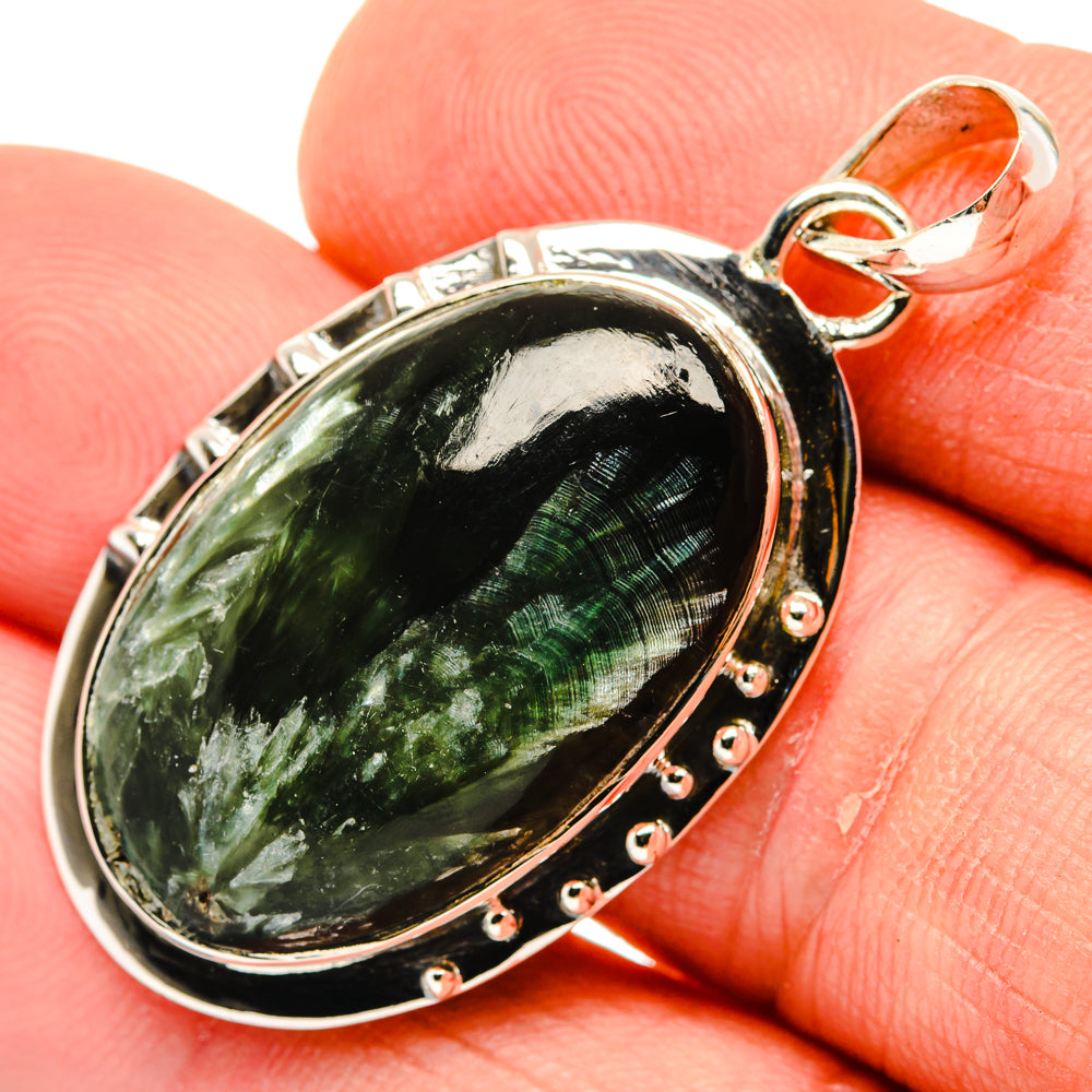 Seraphinite Pendants handcrafted by Anasilvercos - PD30012