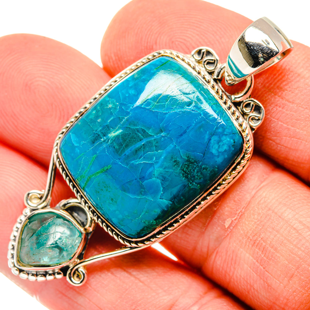 Chrysocolla Pendants handcrafted by Anasilvercos - PD30014