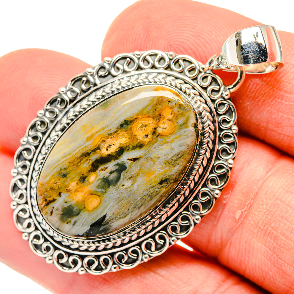 Ocean Jasper Pendants handcrafted by Anasilvercos - PD30015