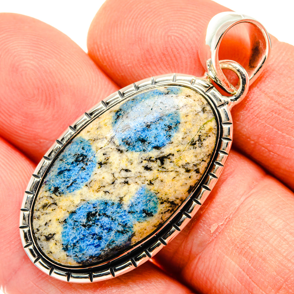 K2 Blue Azurite Pendants handcrafted by Anasilvercos - PD30038