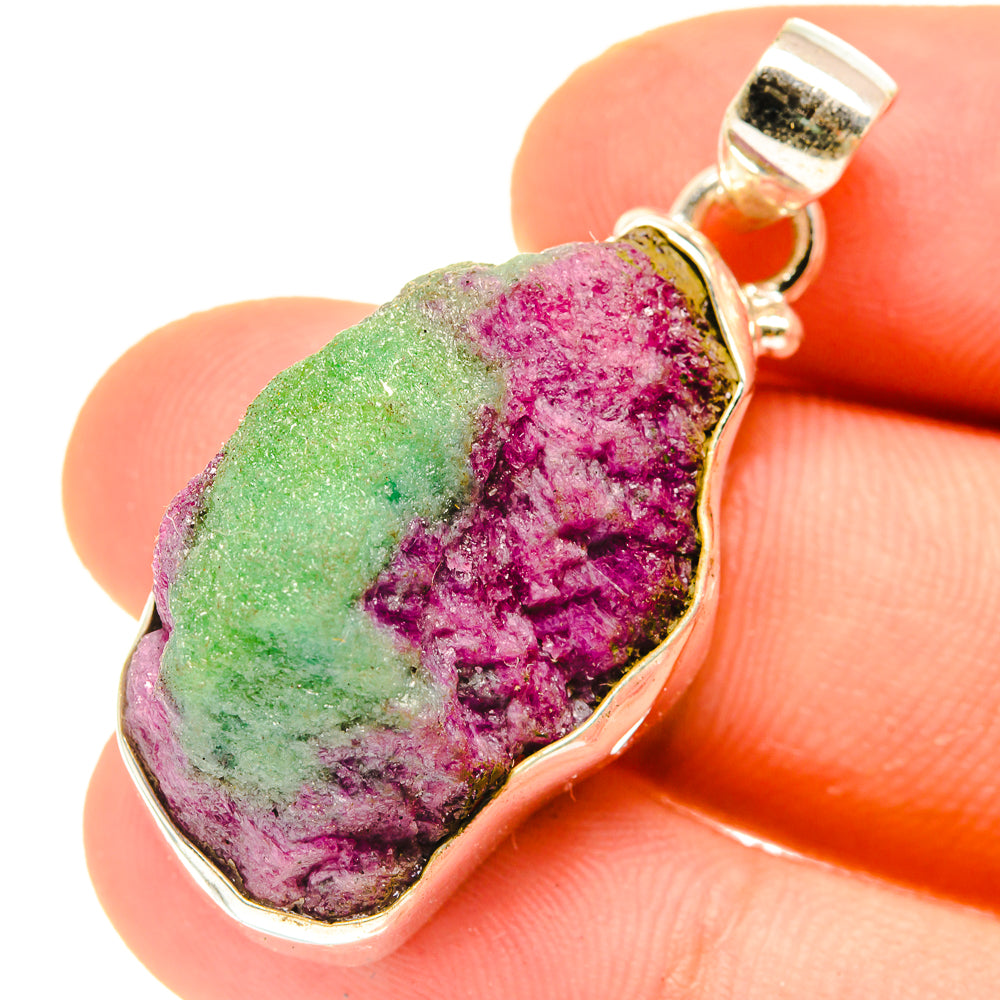 Ruby Zoisite Pendants handcrafted by Anasilvercos - PD3005