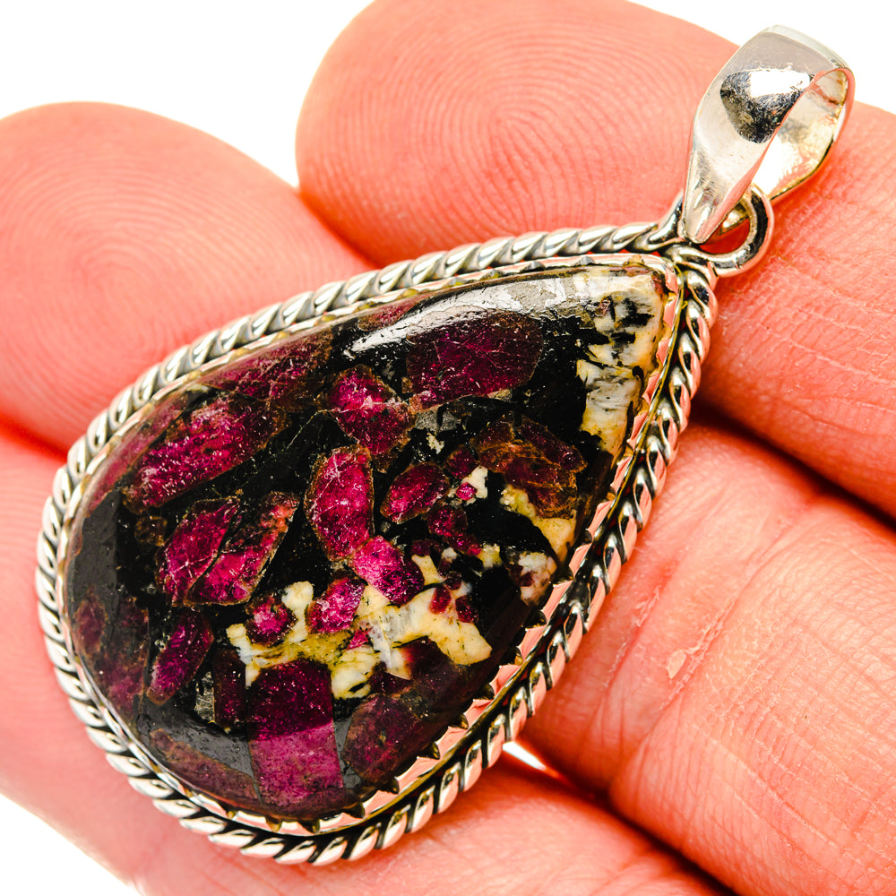 Russian Eudialyte Pendants handcrafted by Anasilvercos - PD30054