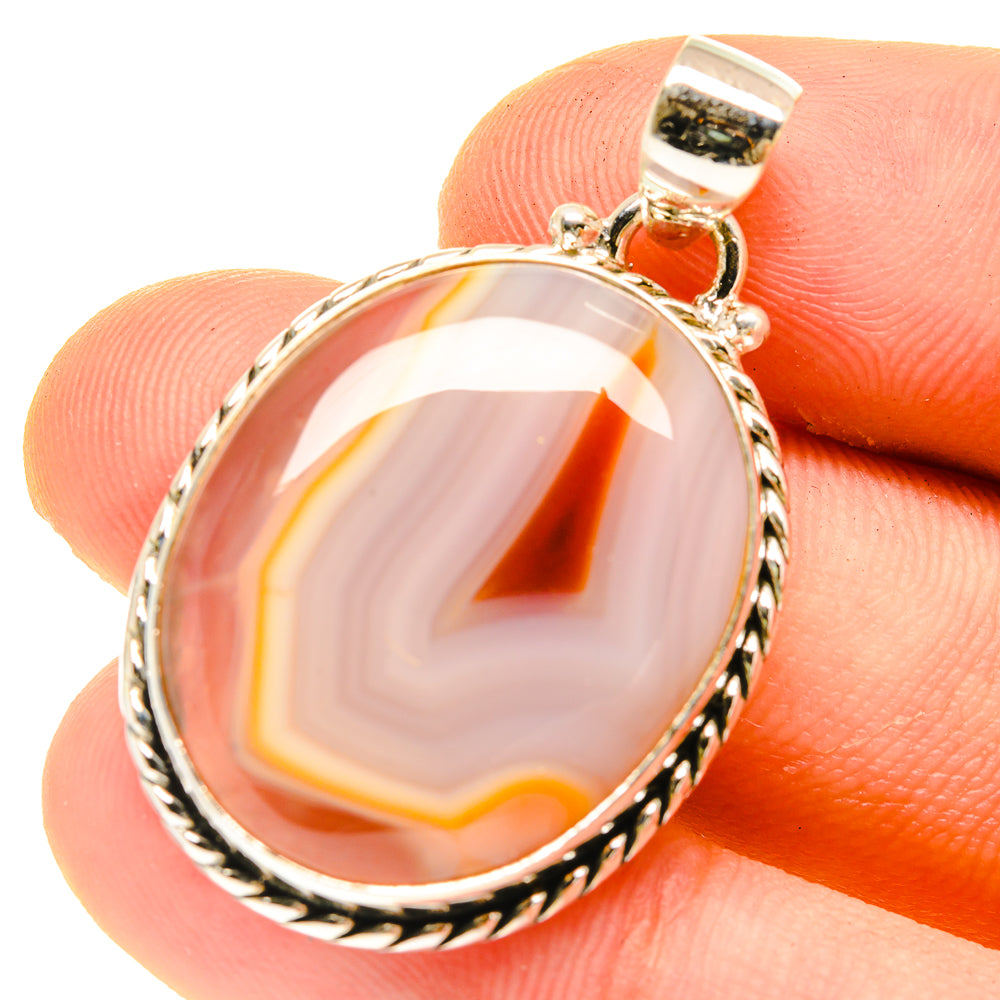 Botswana Agate Pendants handcrafted by Anasilvercos - PD3006