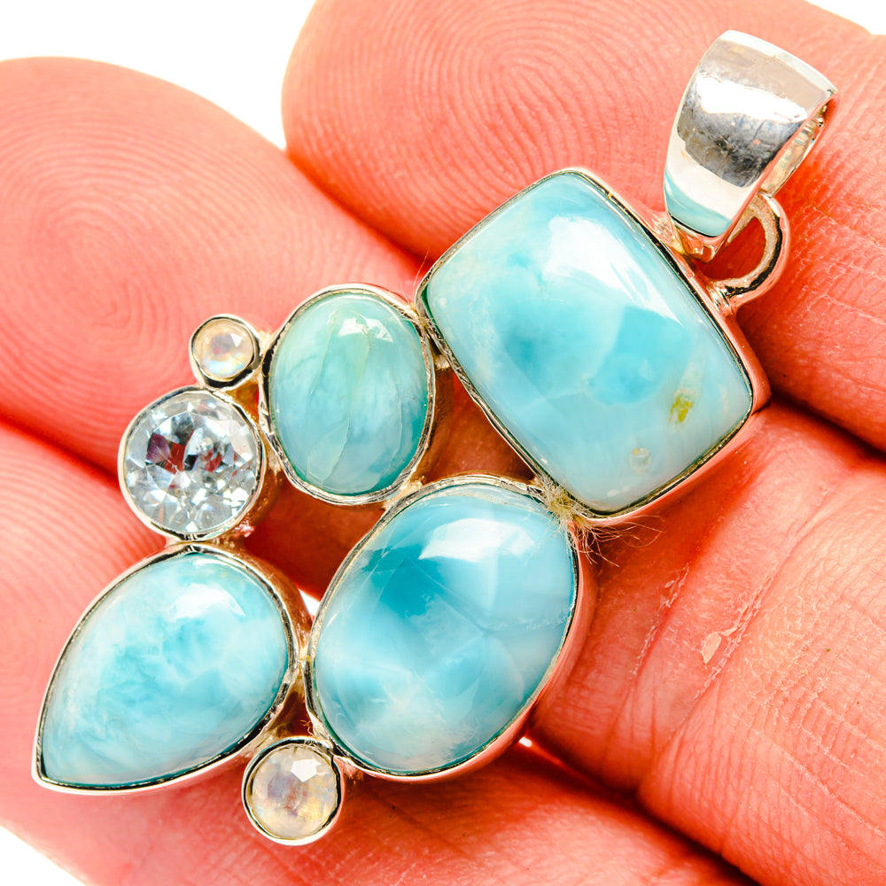 Larimar Pendants handcrafted by Anasilvercos - PD30064