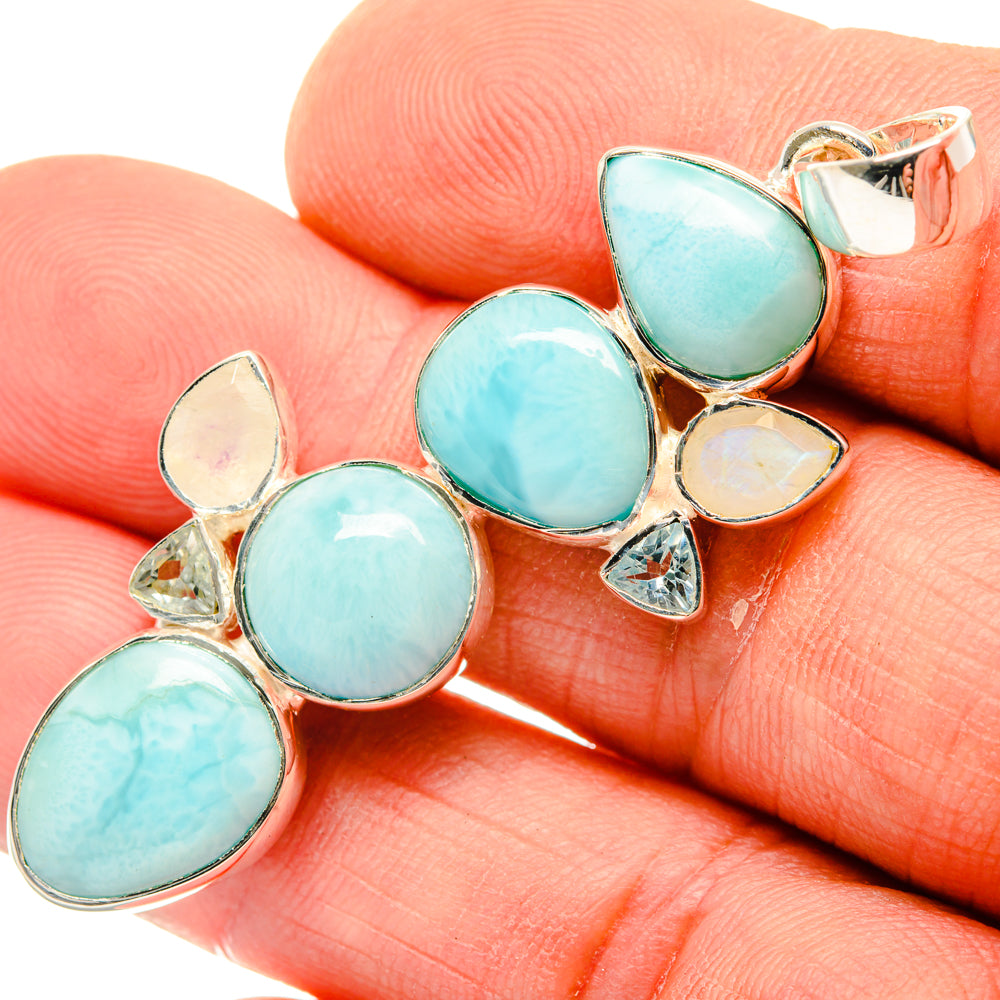 Larimar Pendants handcrafted by Anasilvercos - PD30065