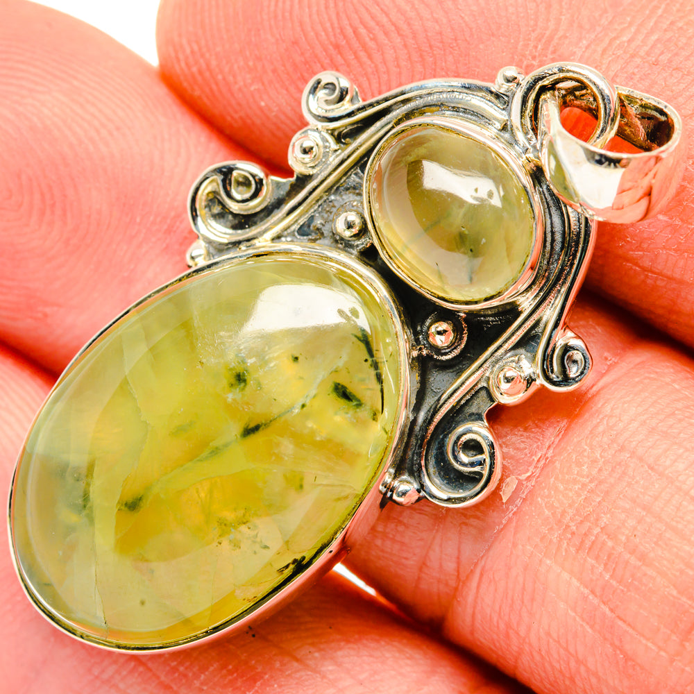 Prehnite Pendants handcrafted by Anasilvercos - PD30071