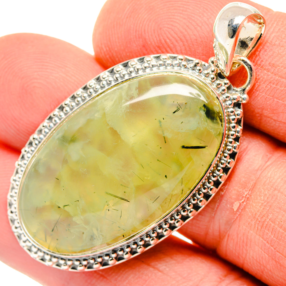 Prehnite Pendants handcrafted by Anasilvercos - PD30082