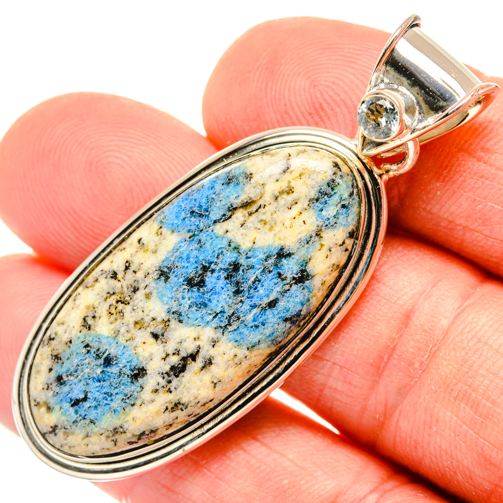 K2 Blue Azurite Pendants handcrafted by Anasilvercos - PD30104