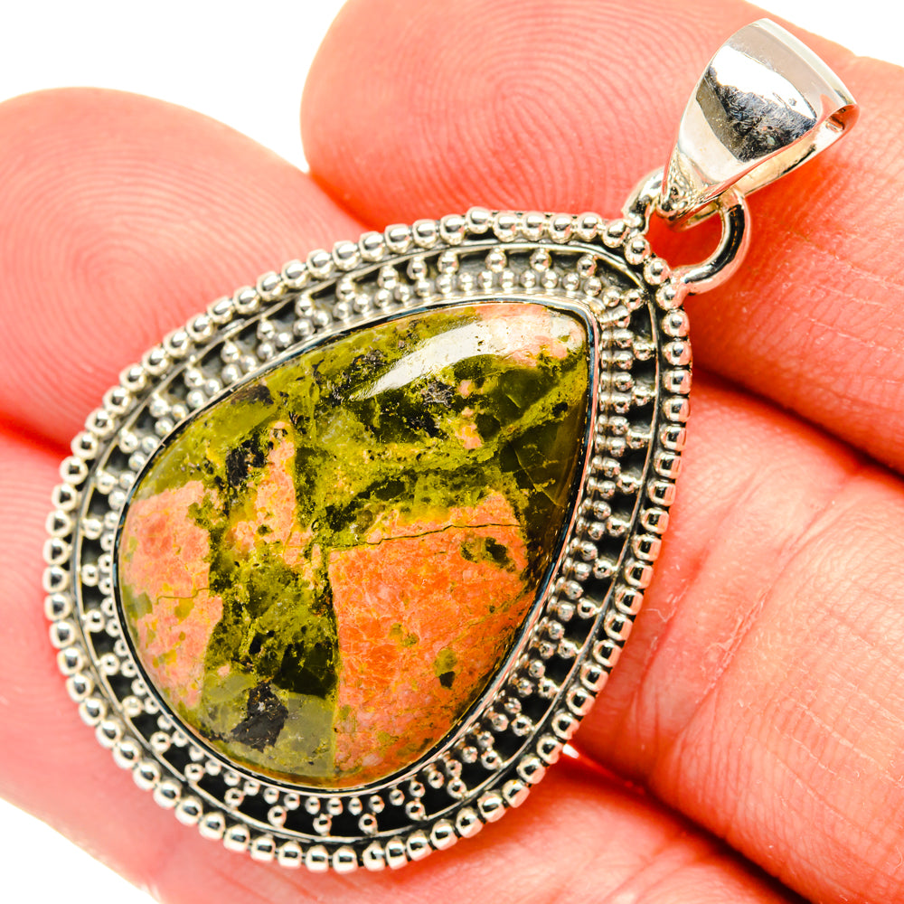 Unakite Pendants handcrafted by Anasilvercos - PD30109
