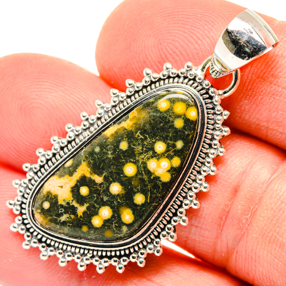 Ocean Jasper Pendants handcrafted by Anasilvercos - PD30115