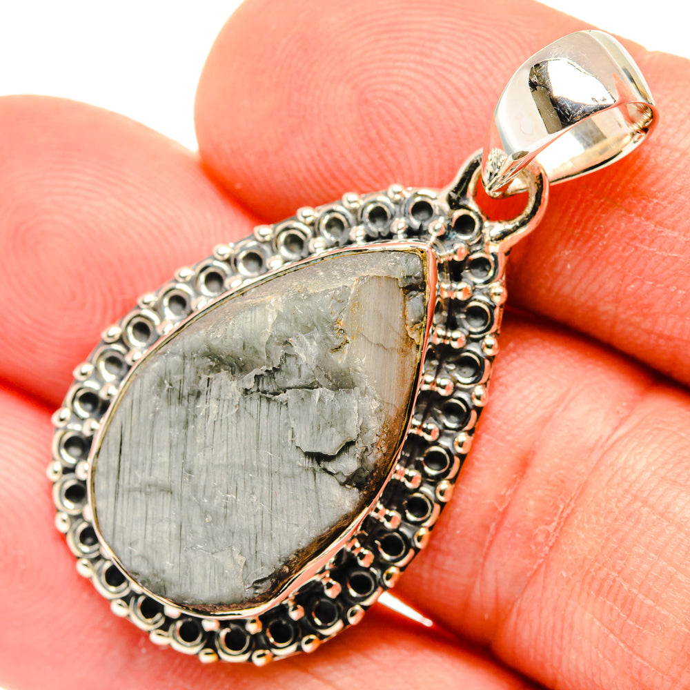 Green Tourmaline In Quartz Pendants handcrafted by Anasilvercos - PD30118