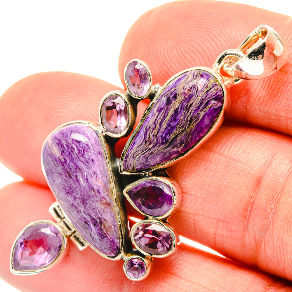 Charoite Pendants handcrafted by Anasilvercos - PD30122