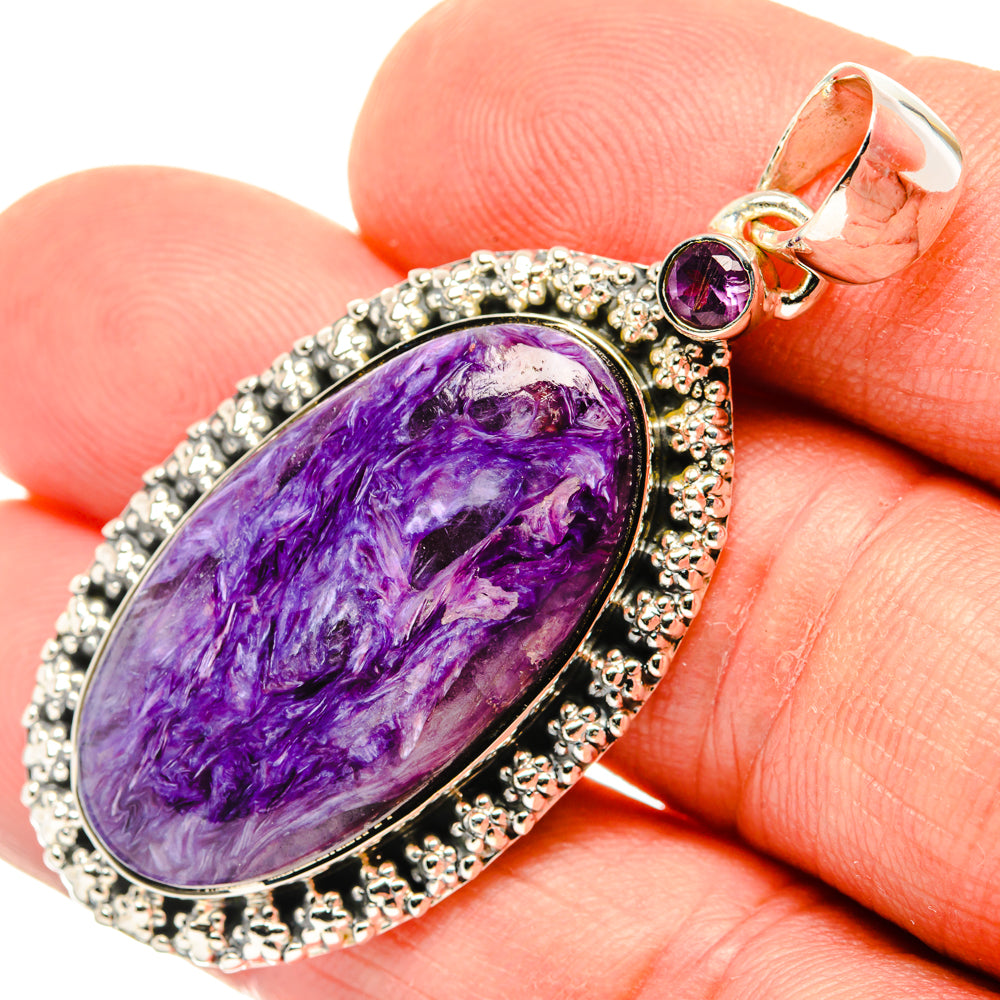 Charoite Pendants handcrafted by Anasilvercos - PD30125