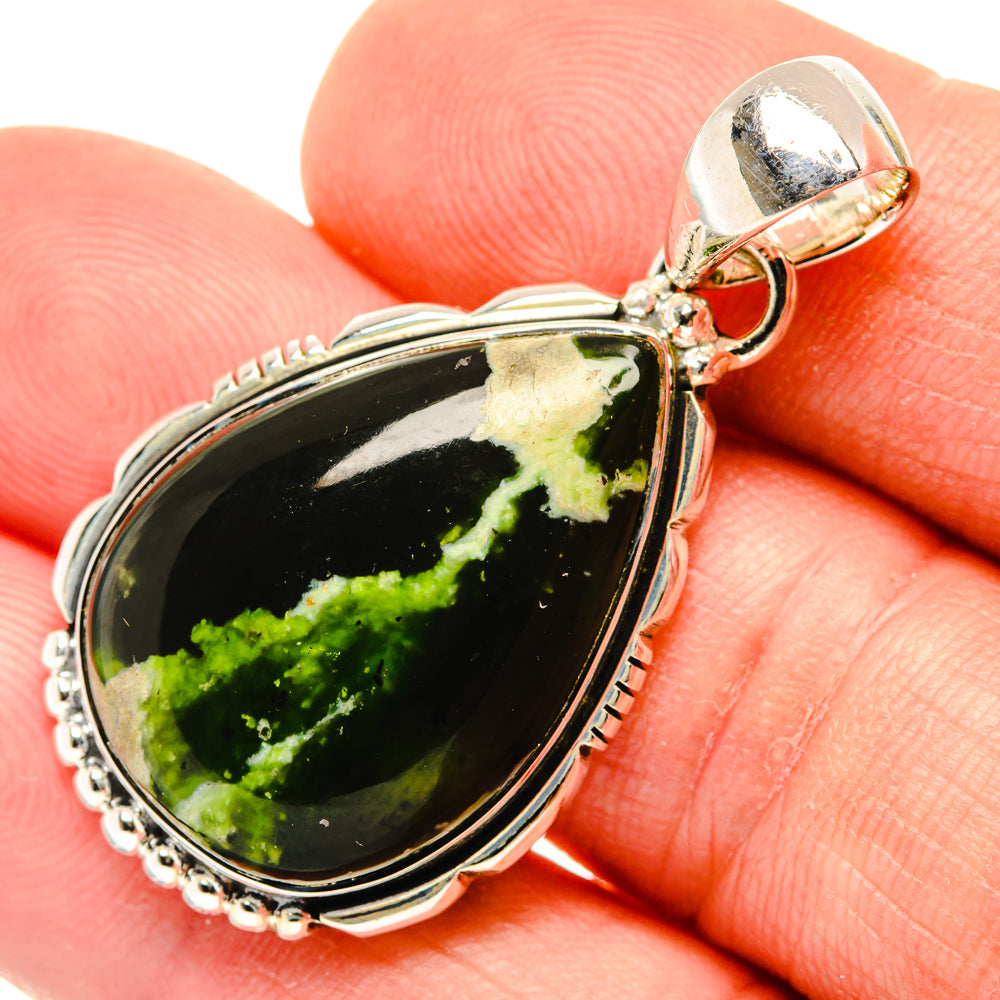 Australian Green Opal Pendants handcrafted by Anasilvercos - PD30127