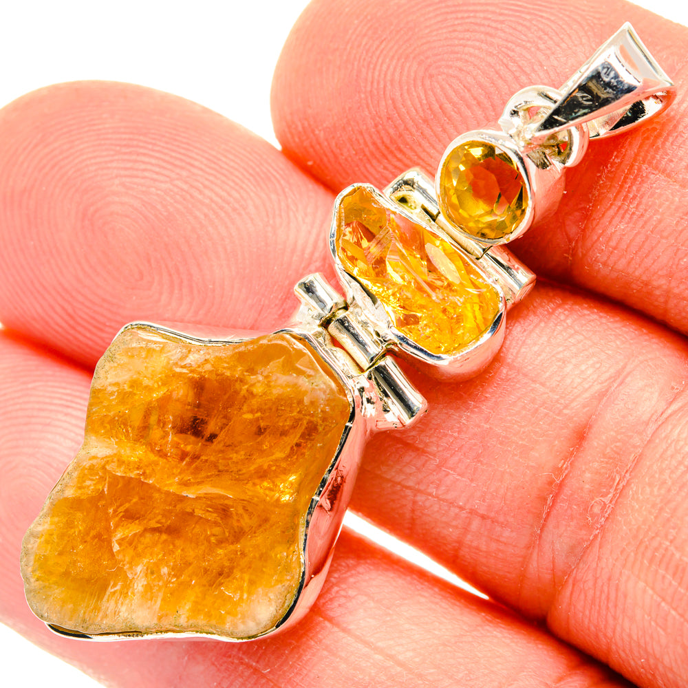 Citrine Pendants handcrafted by Anasilvercos - PD30135