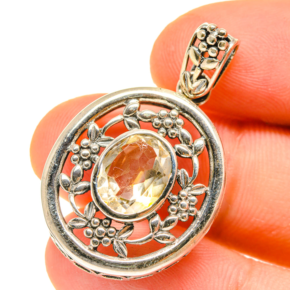 Citrine Pendants handcrafted by Anasilvercos - PD3014