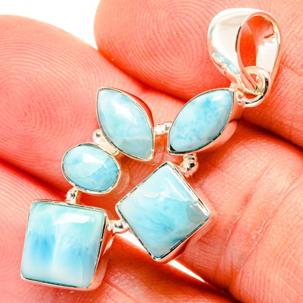 Larimar Pendants handcrafted by Anasilvercos - PD30147
