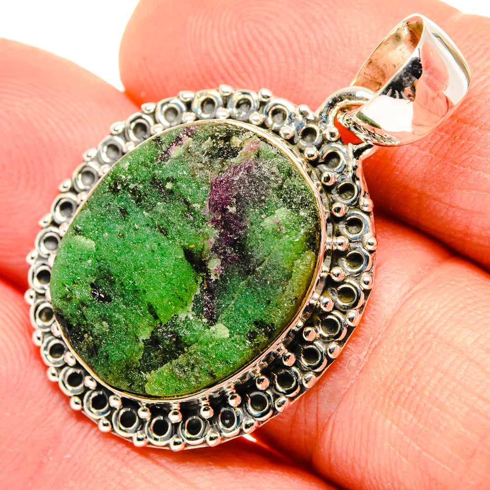 Ruby Zoisite Pendants handcrafted by Anasilvercos - PD30148