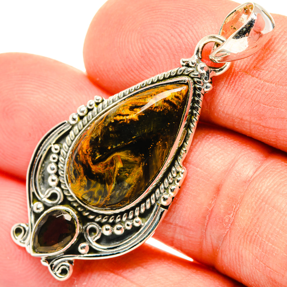 Golden Pietersite Pendants handcrafted by Anasilvercos - PD30149