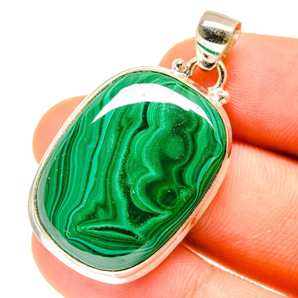Malachite Pendants handcrafted by Anasilvercos - PD3015
