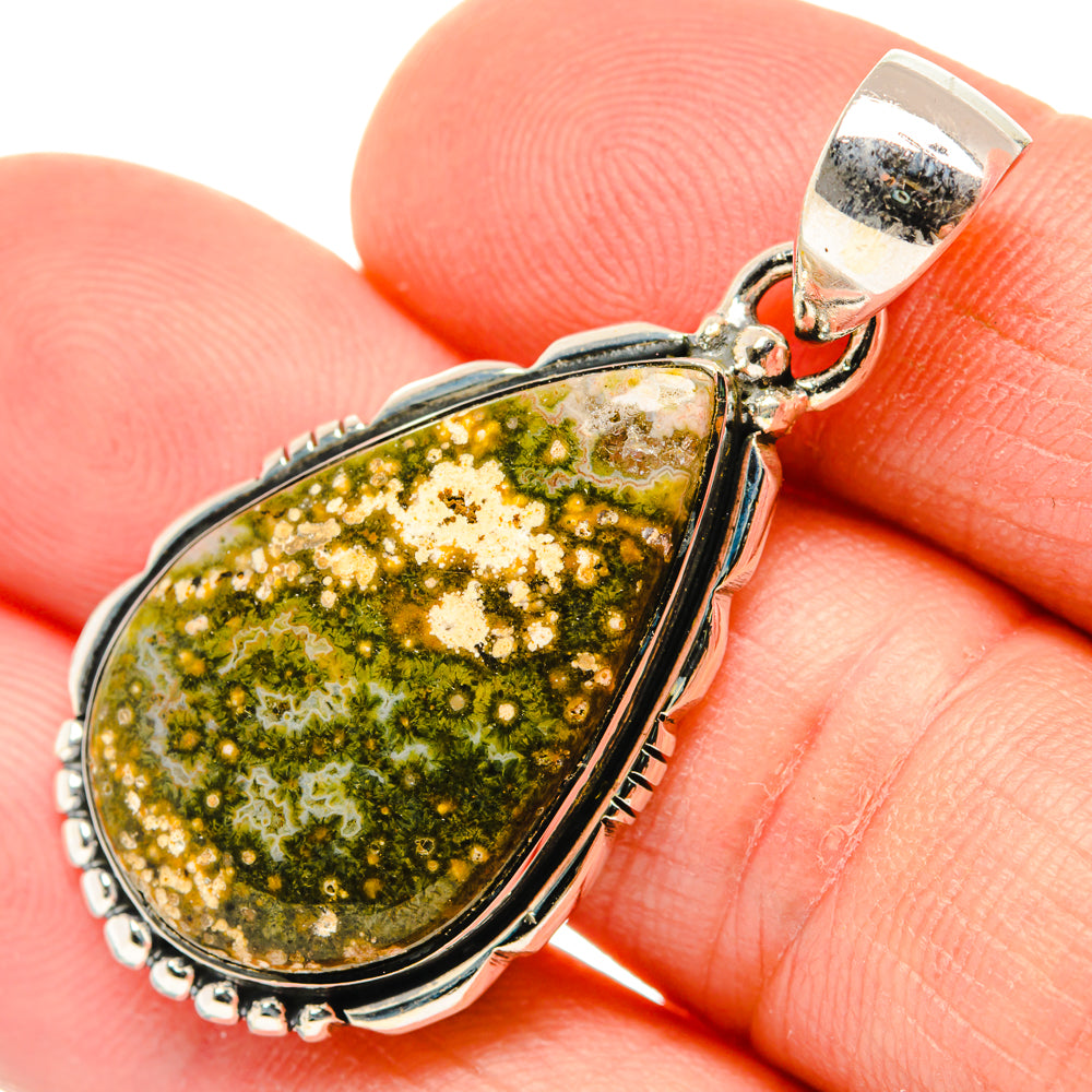 Ocean Jasper Pendants handcrafted by Anasilvercos - PD30151