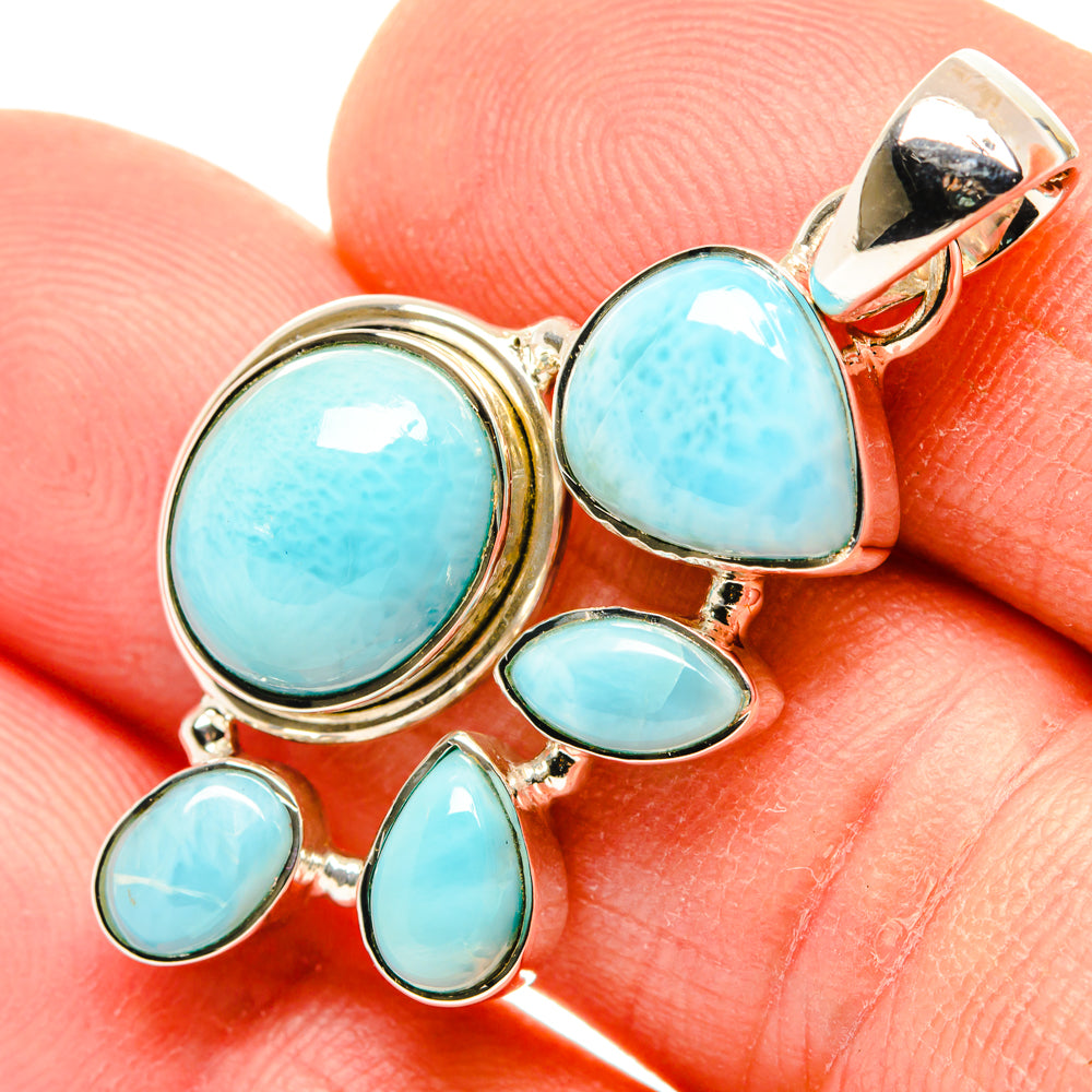 Larimar Pendants handcrafted by Anasilvercos - PD30173