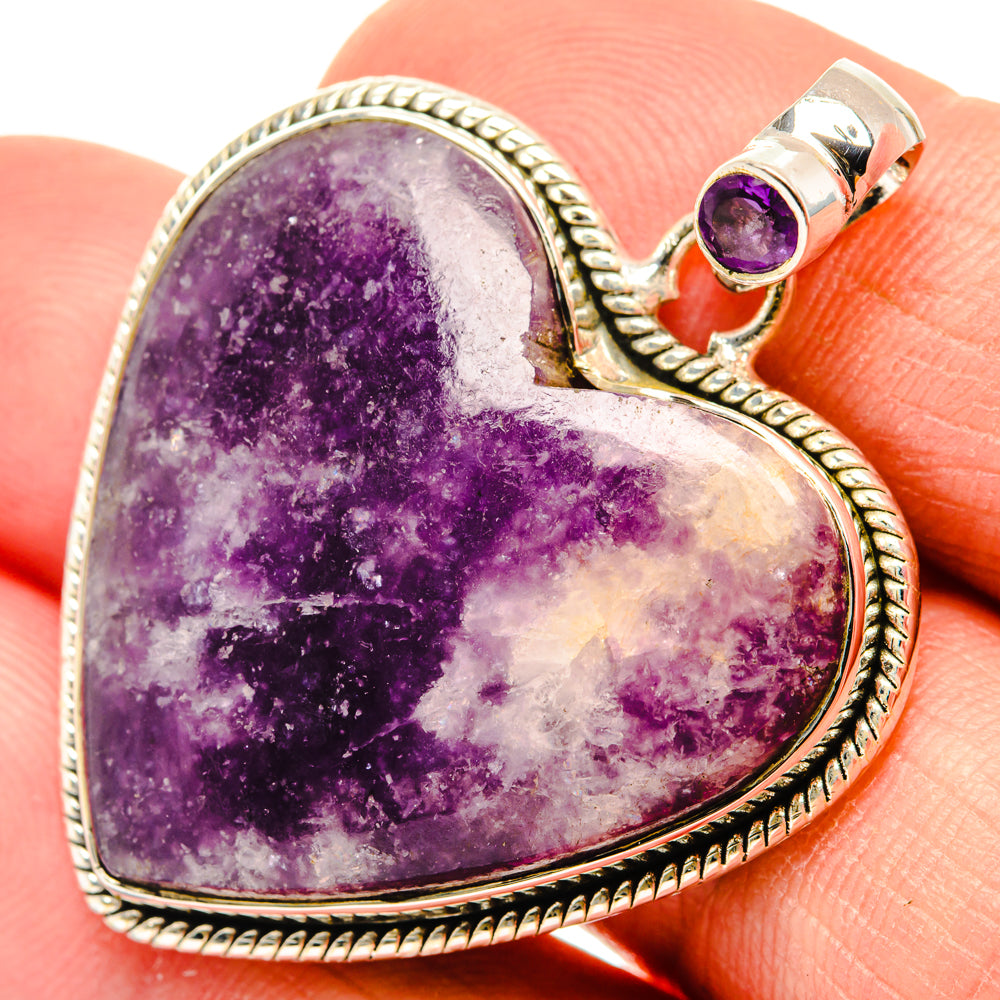 Lepidolite Pendants handcrafted by Anasilvercos - PD30174