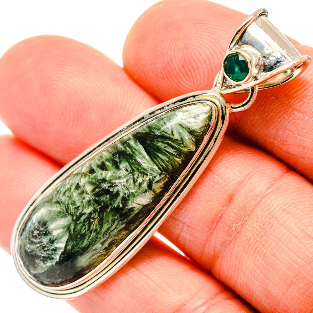 Seraphinite Pendants handcrafted by Anasilvercos - PD30188