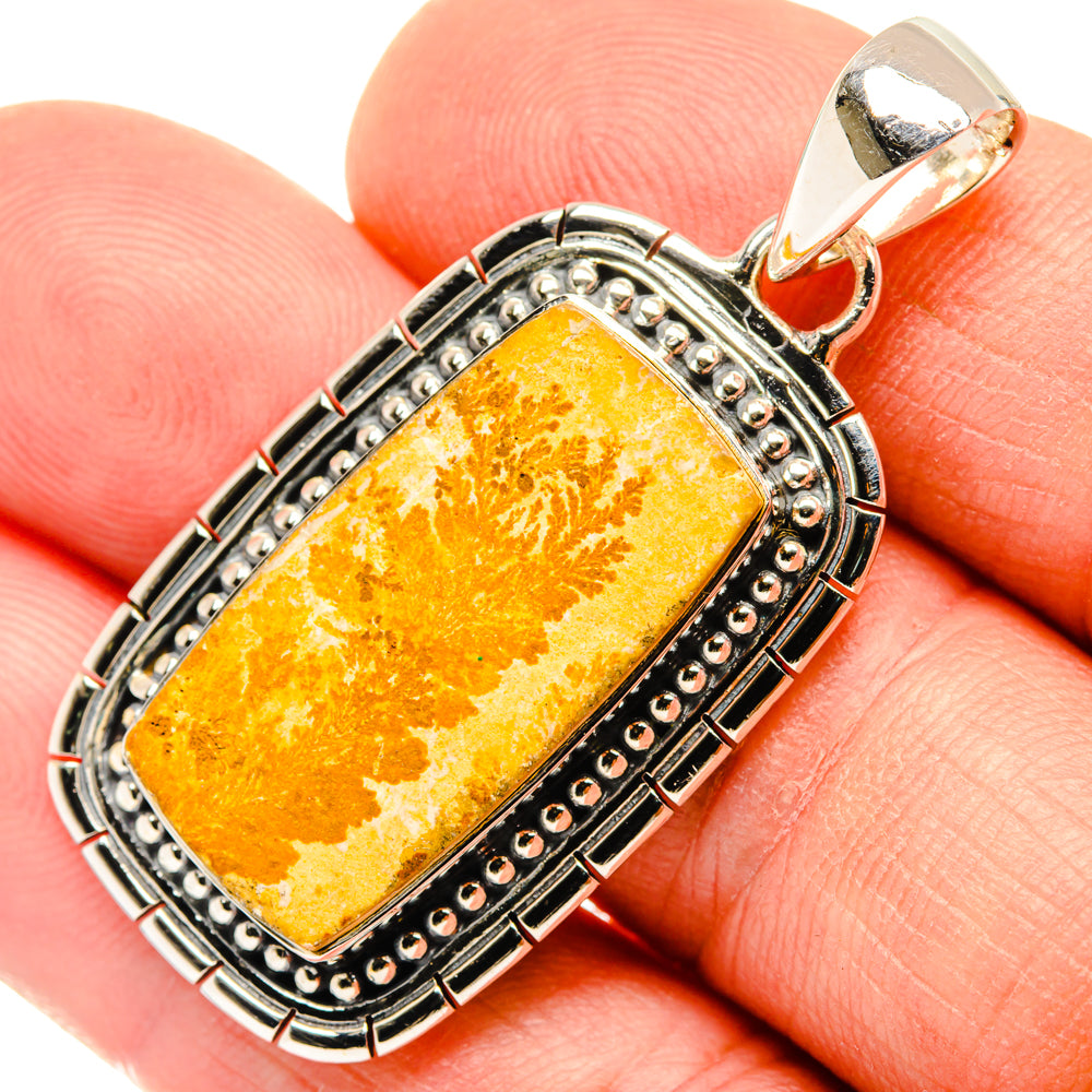 Germany Psilomelane Dendrite Pendants handcrafted by Anasilvercos - PD30195