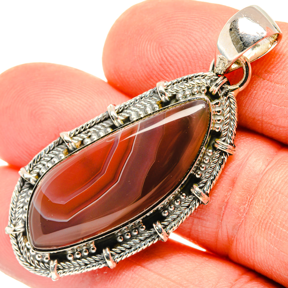 Botswana Agate Pendants handcrafted by Anasilvercos - PD30201