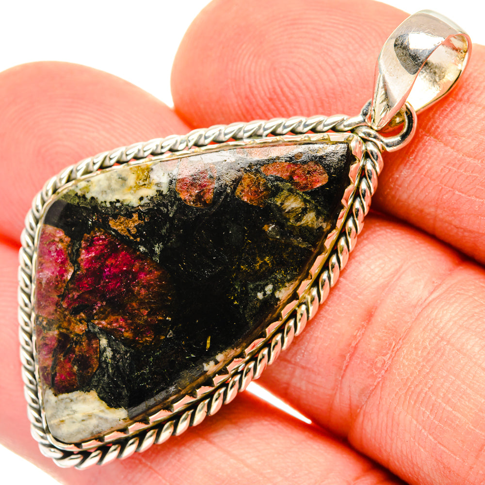 Russian Eudialyte Pendants handcrafted by Anasilvercos - PD30202
