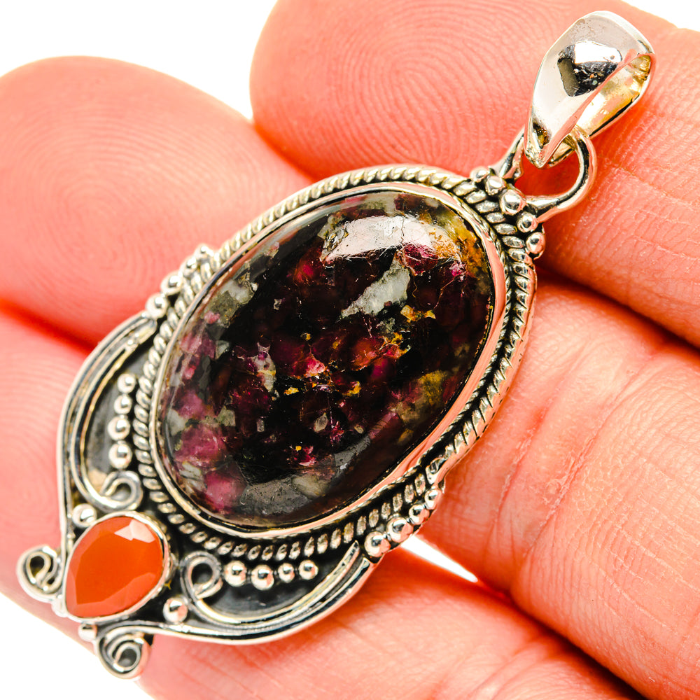 Russian Eudialyte Pendants handcrafted by Anasilvercos - PD30204