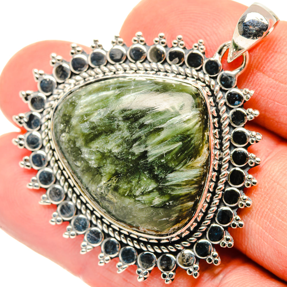Seraphinite Pendants handcrafted by Anasilvercos - PD30206
