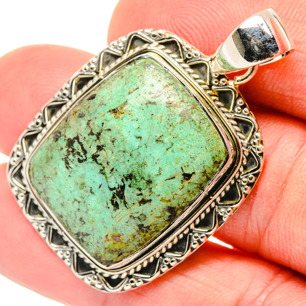 Tibetan Turquoise Pendants handcrafted by Anasilvercos - PD30210