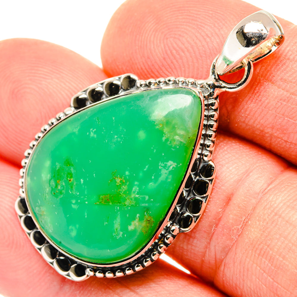 Chrysoprase Pendants handcrafted by Anasilvercos - PD30223