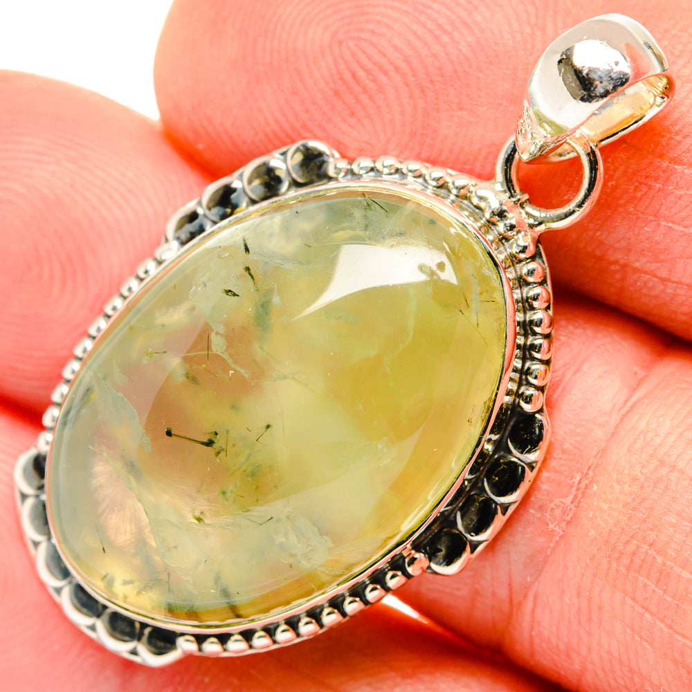 Prehnite Pendants handcrafted by Anasilvercos - PD30227