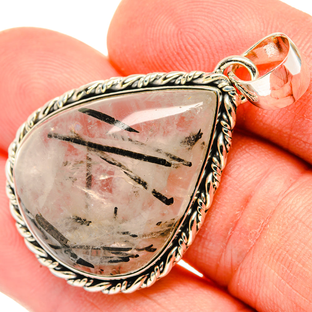 Tourmalinated Quartz Pendants handcrafted by Anasilvercos - PD30241