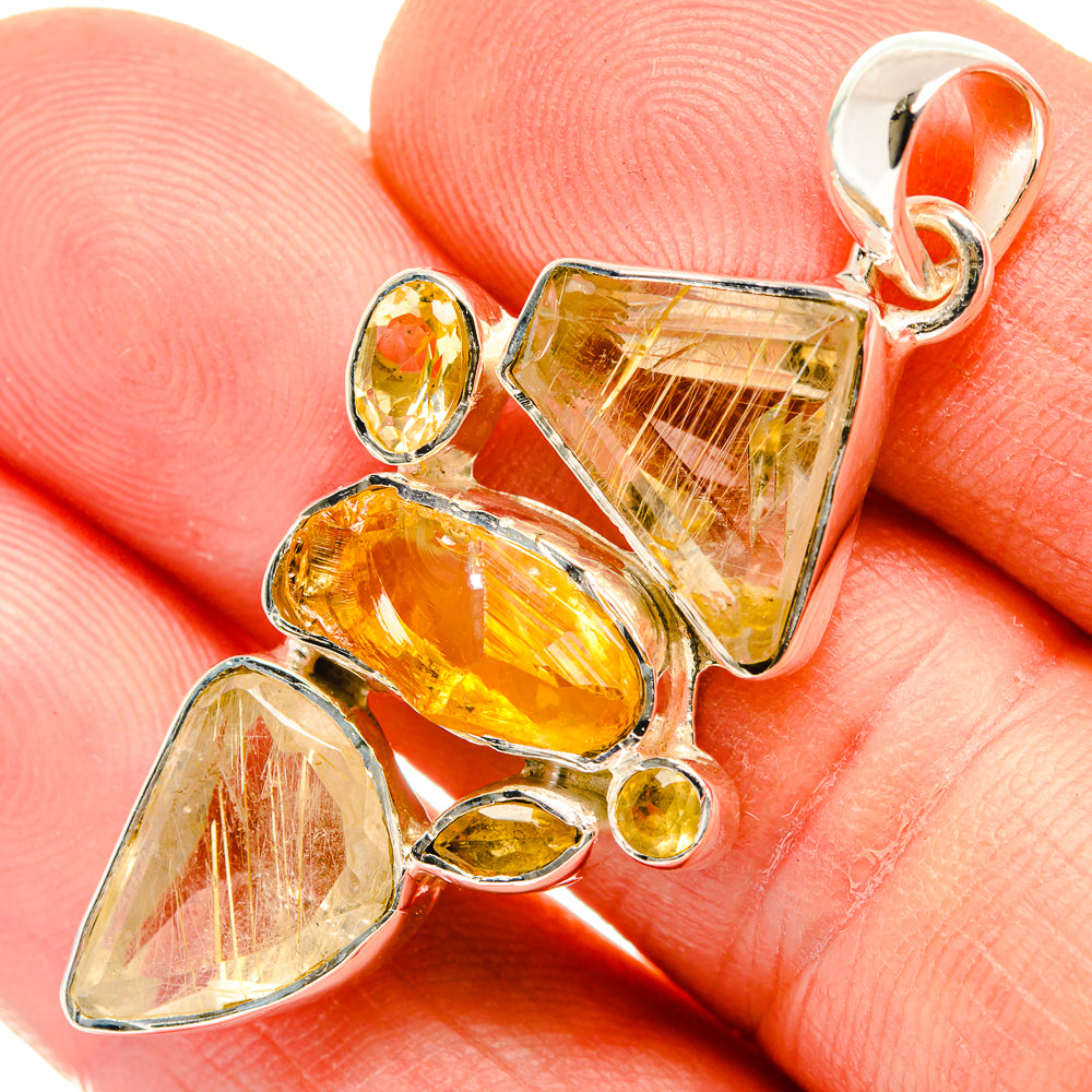 Citrine Pendants handcrafted by Anasilvercos - PD30251