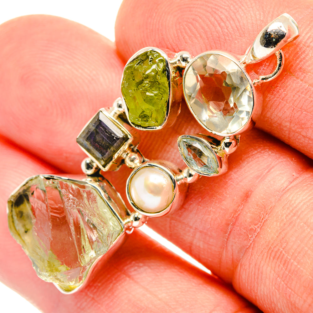 Green Amethyst Pendants handcrafted by Anasilvercos - PD30252