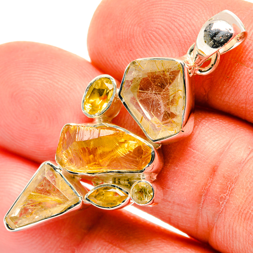 Citrine Pendants handcrafted by Anasilvercos - PD30264